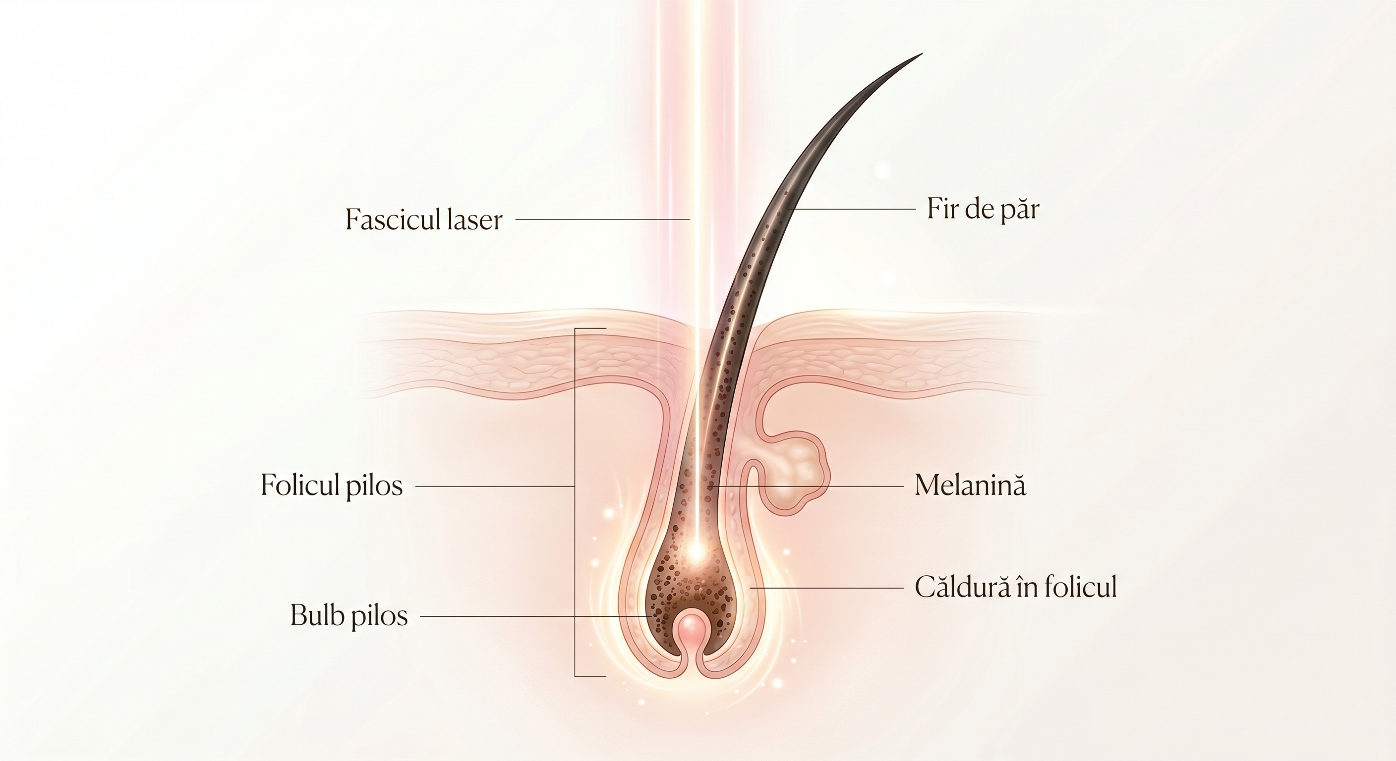 Structura foliculului pilos în epilarea laser definitivă la EpiTotal Craiova